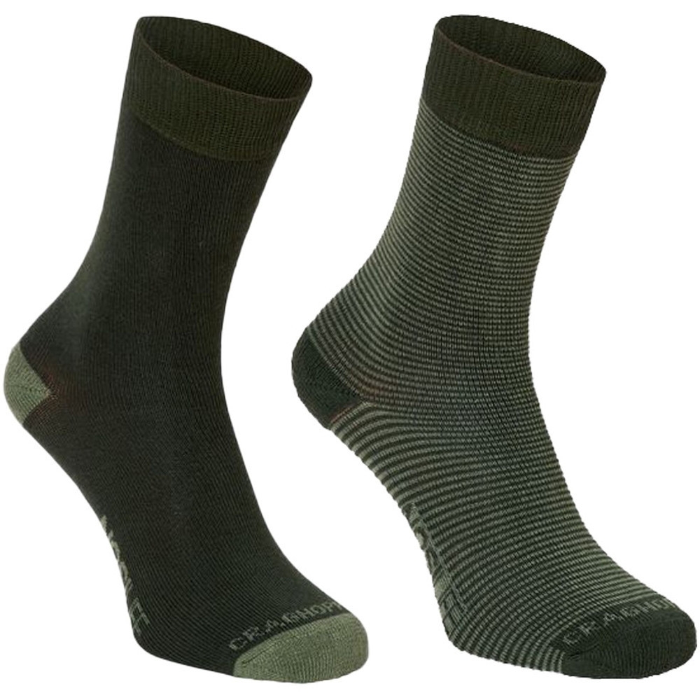 Craghoppers Mens Nosilife Anti Bacterial Trekking Twin Sock Pack Uk Size 6-8