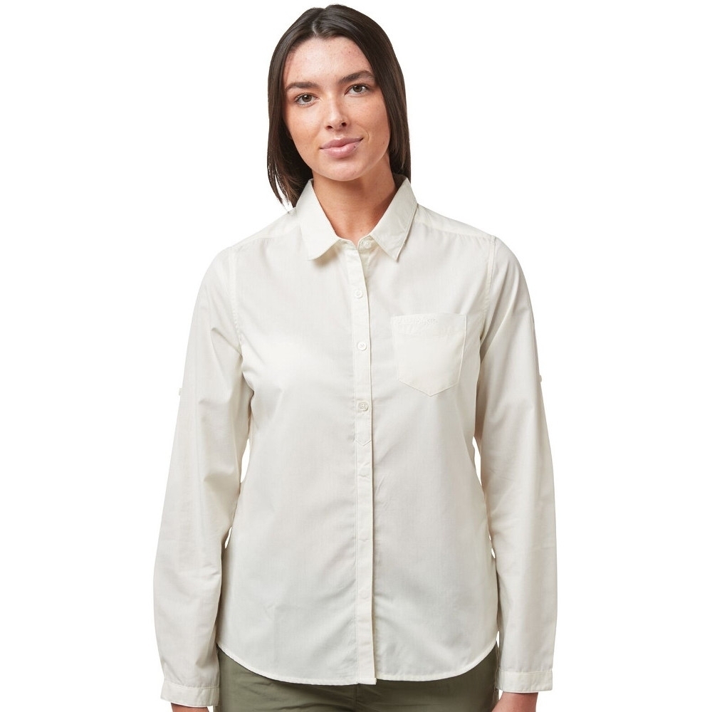 Craghoppers Womens Kiwi Quick Drying Long Sleeve Shirt 10 - Bust 34 (86cm)