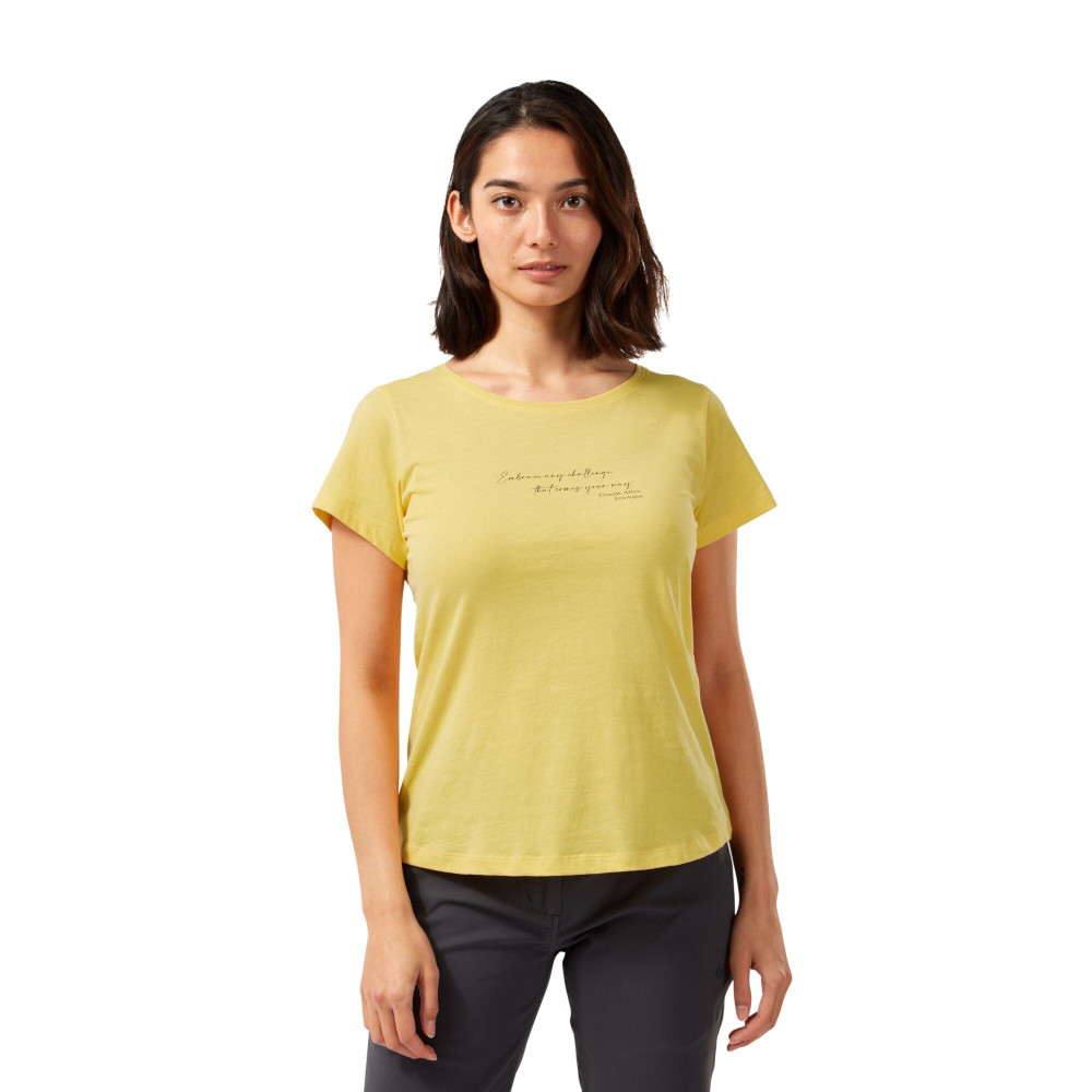 Craghoppers Womens Miri Short Sleeve Cotton Graphic T Shirt 24 - Bust 48 (122cm)
