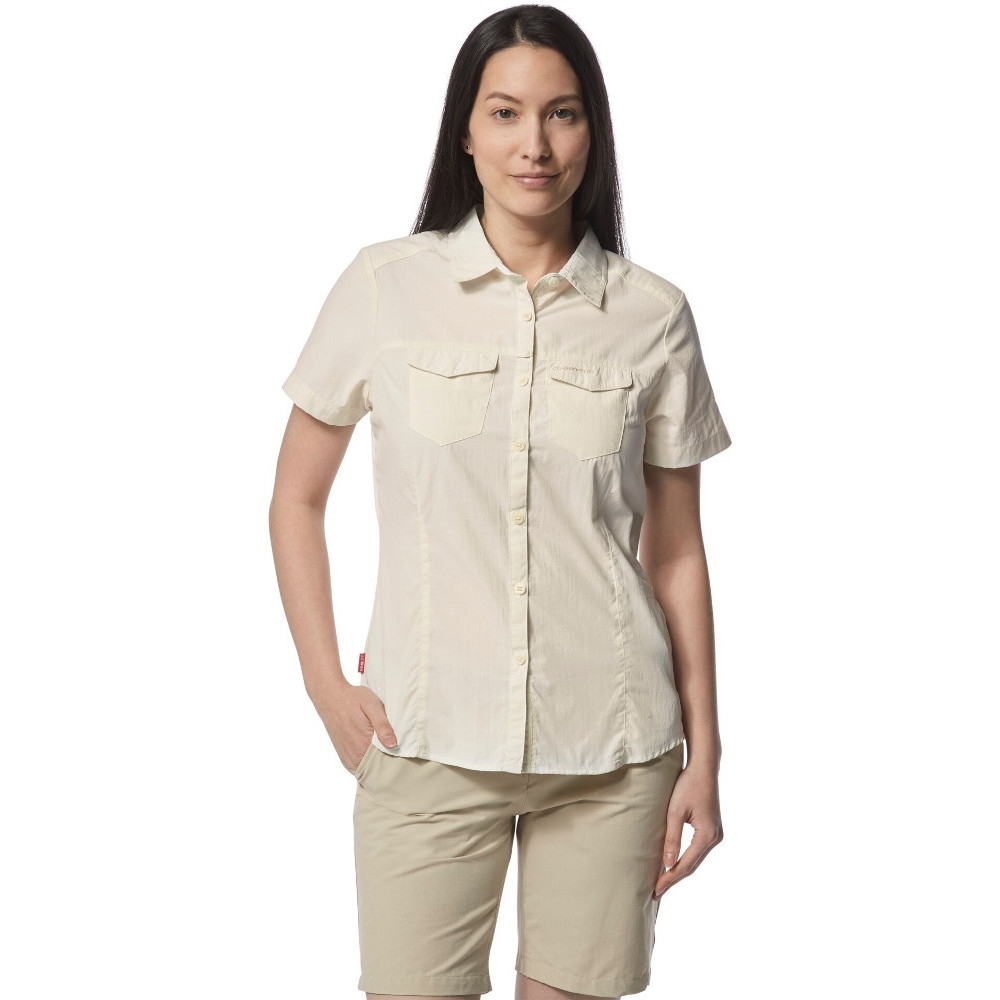 Craghoppers Womens Nosi Life Adventure Short Sleeve Shirt 10 - Bust 34 (86cm)