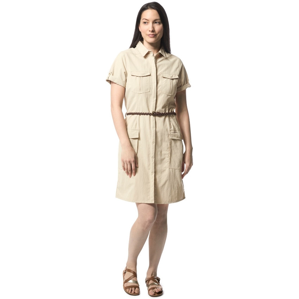 Craghoppers Womens Nosi Life Savannah Buttoned Summer Dress 10 - Bust 34 (86cm)