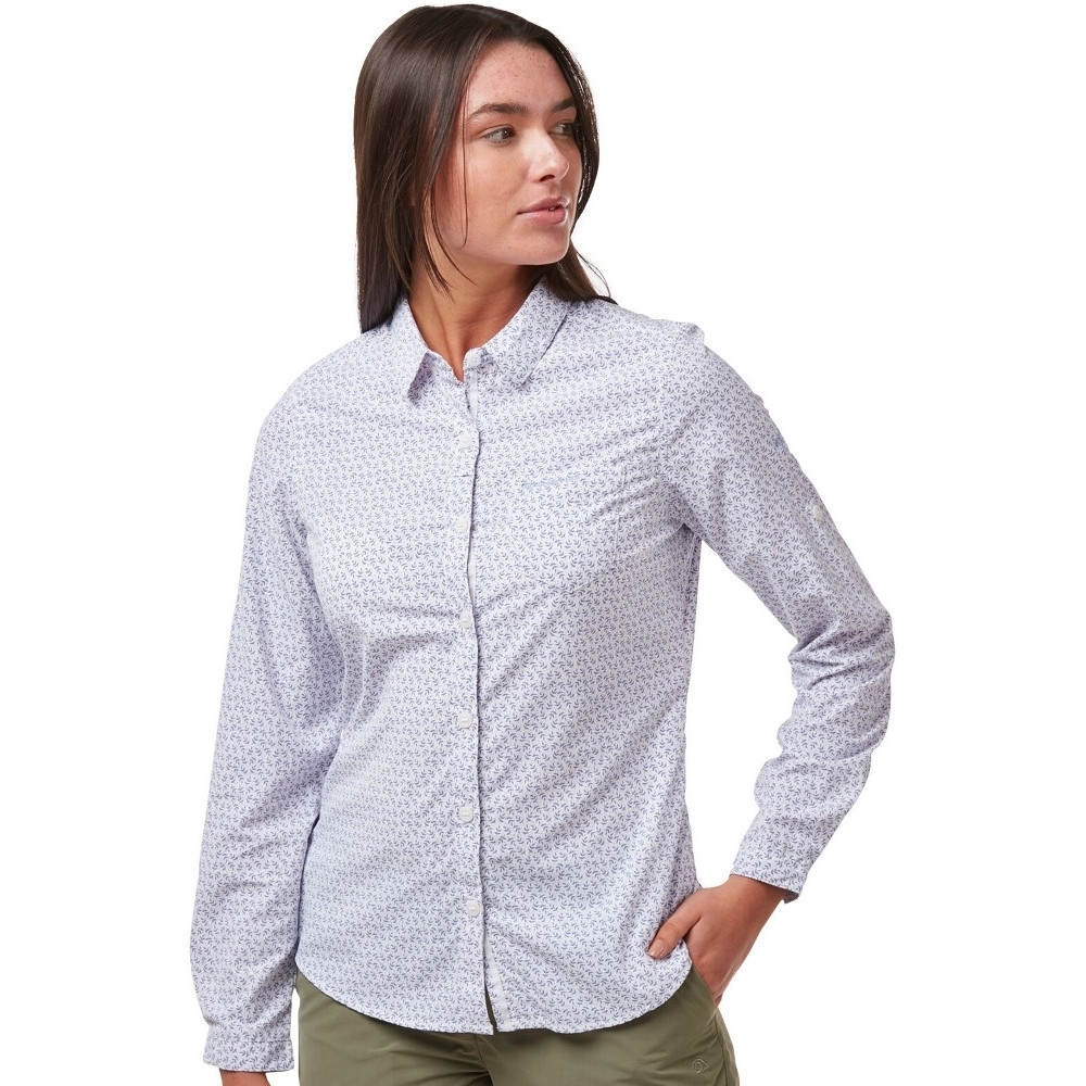 Craghoppers Womens Nosilife Gisele Wicking Long Sleeve Shirt 14 - Bust 38 (97cm)