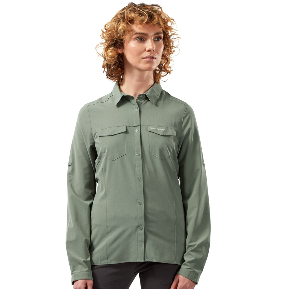 Craghoppers Womens Nosilife Pro Durable Long Sleeve Shirt 14 - Bust 38 (97cm)