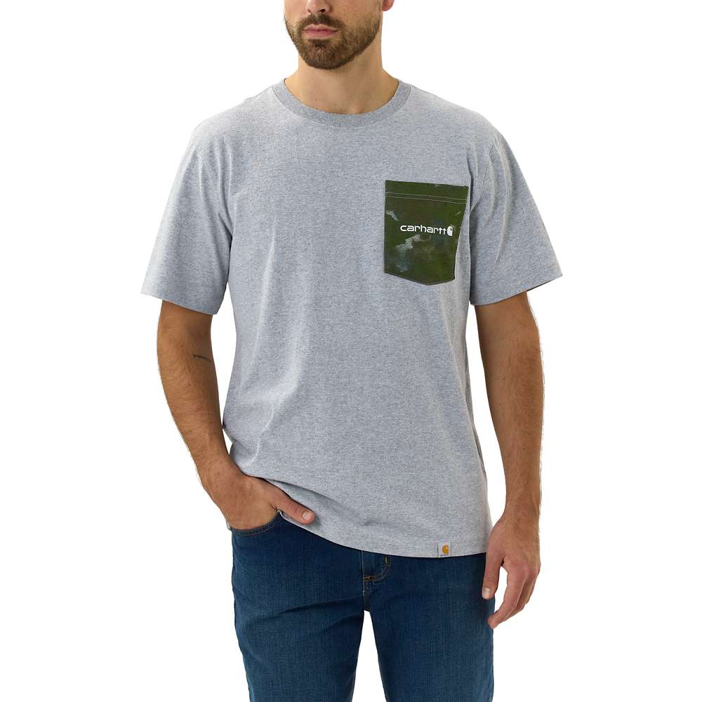 Carhartt Mens Camo Pocket Graphic Short Sleeve T Shirt L - Chest 42-44 (107-112cm)