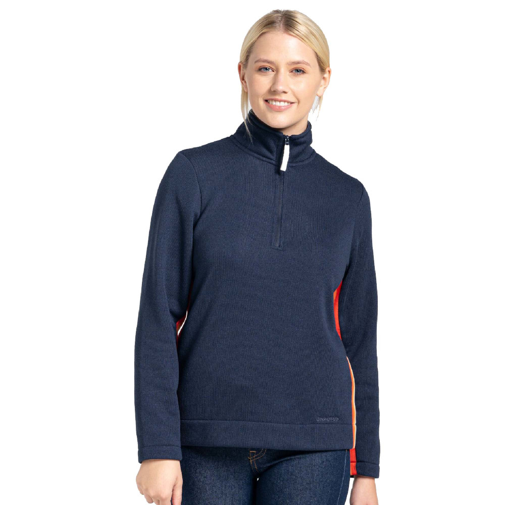 Craghoppers Womens Pinalla Half Zip Knitlook Fleece Jacket 14 - Bust 38 (97cm)