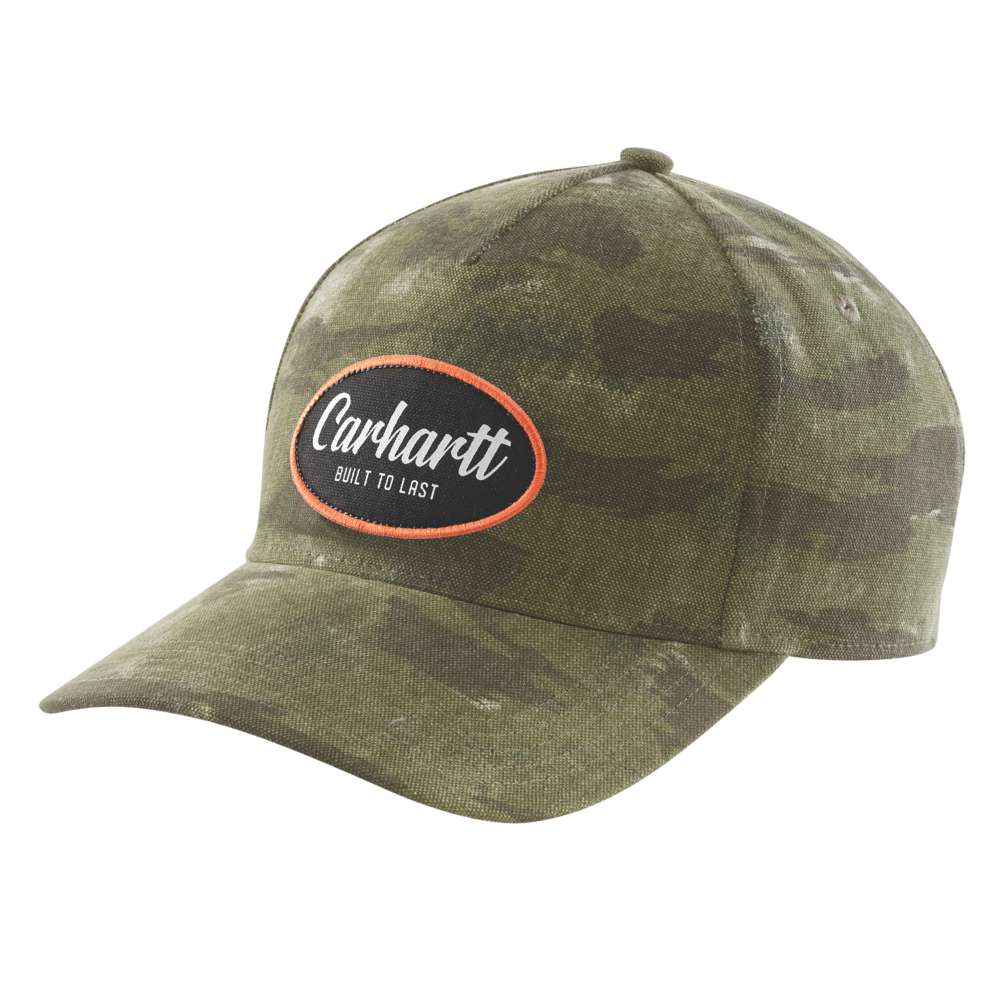 Carhartt Mens Canvas Camo Adjustable Fast Dry Patch Cap One Size