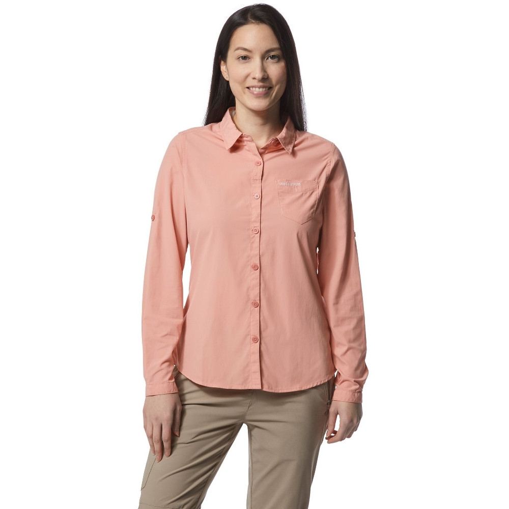 Craghoppers Womens/ladies Bardo Insect Repellent Long Sleeve Shirt 10 - Bust 34 (86cm)