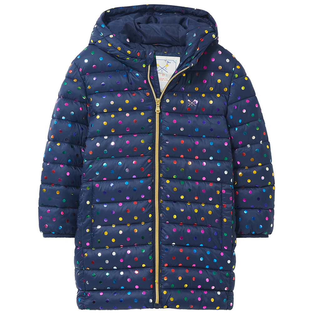Crew Clothing Girls Lightweight Padded Feather Free Coat Age 5-6- Chest 28  (69cm)