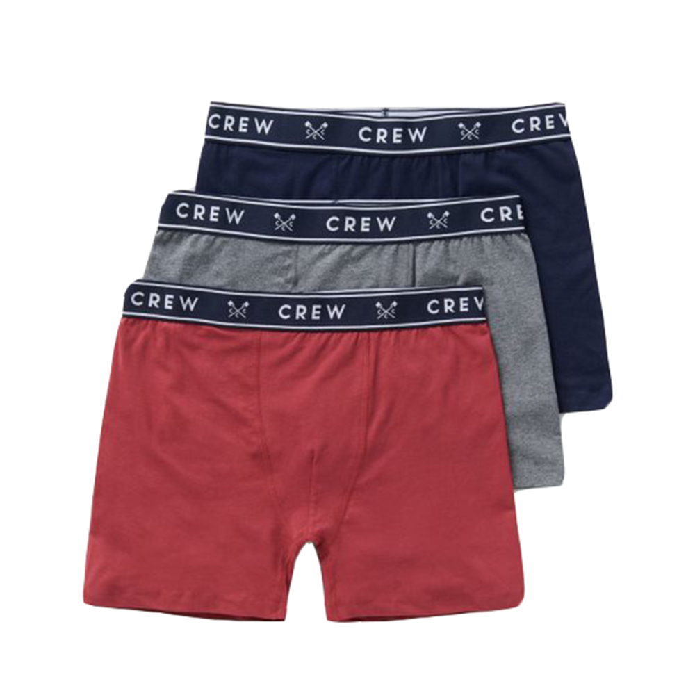Crew Clothing Mens 3 Pack Jersey Boxer Shorts Medium- Waist 33-35