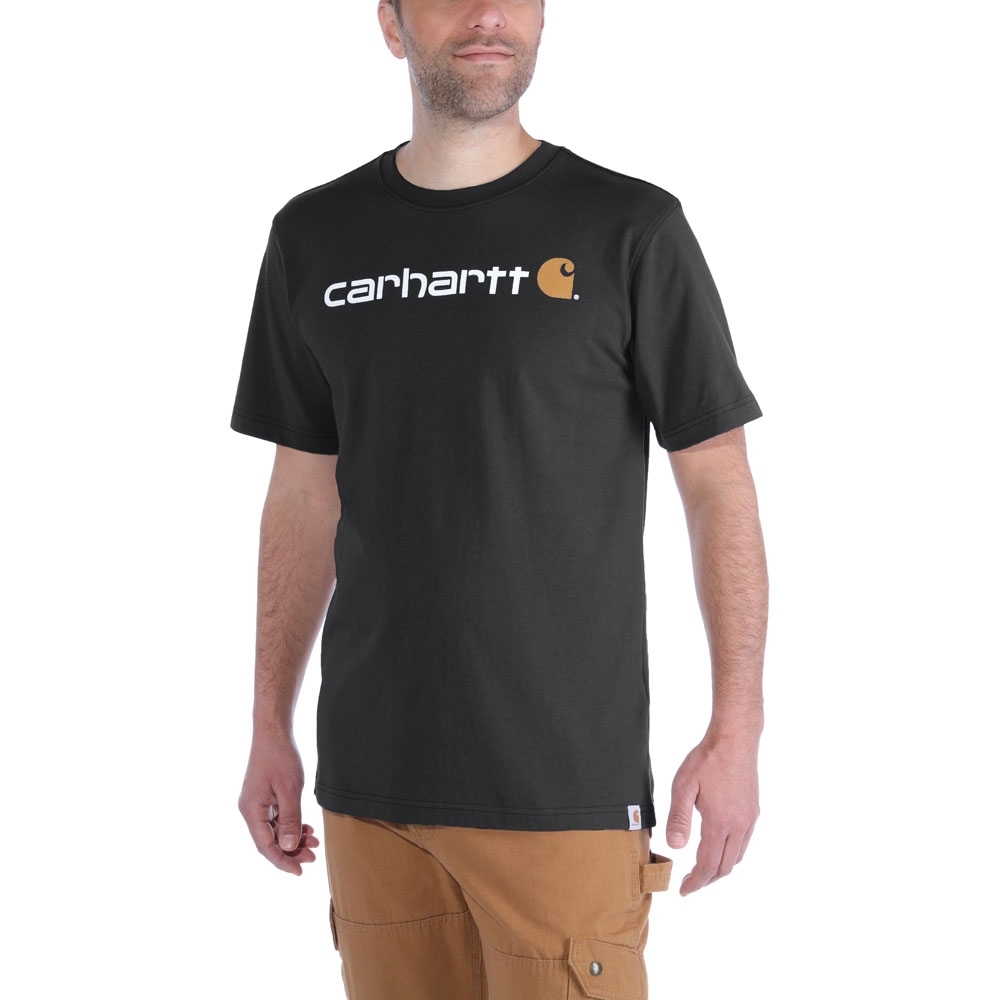 Carhartt Mens Core Logo Graphic Cotton Short Sleeve T-shirt L - Chest 42-44 (107-112cm)