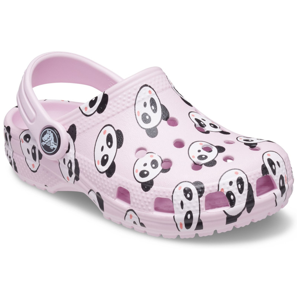 Crocs Girls Classic Panda Print Clogs Uk Size 4 (eu 21)